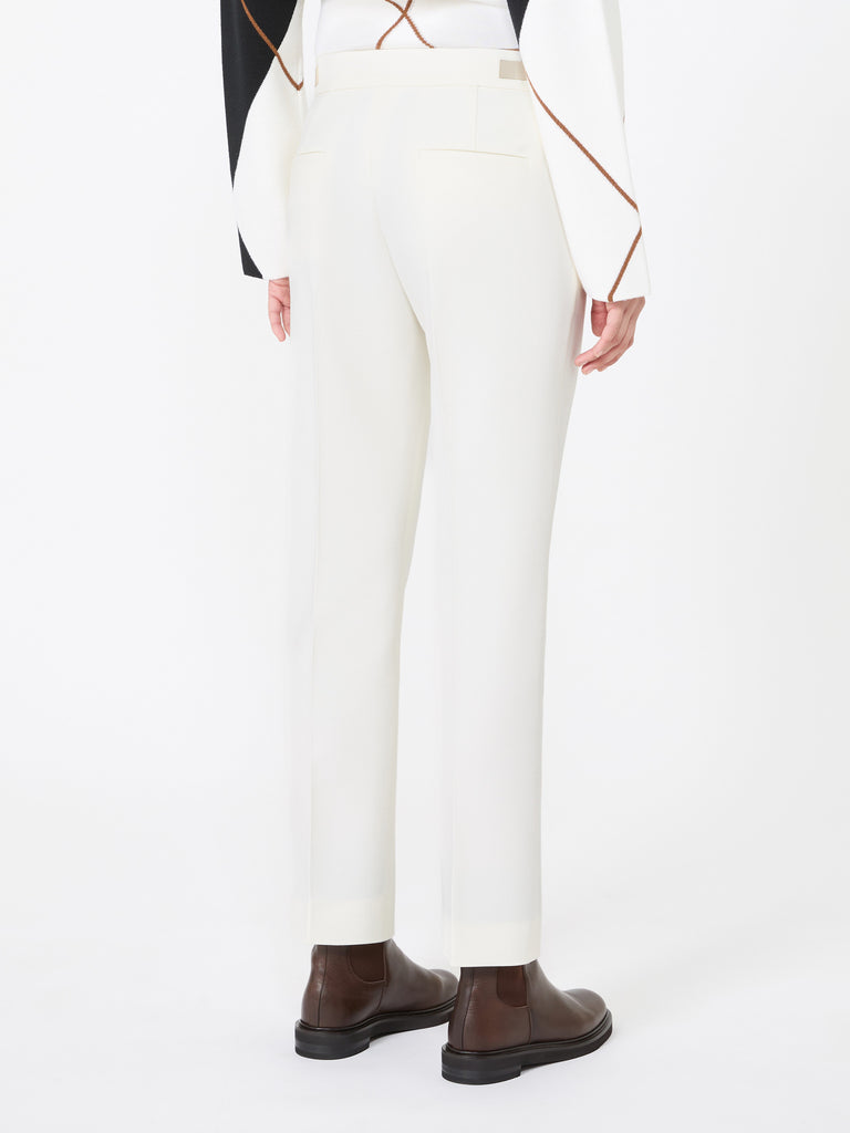 max mara slim double woollen cloth trousers