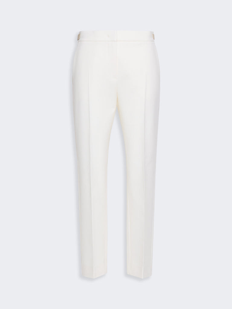 max mara slim double woollen cloth trousers