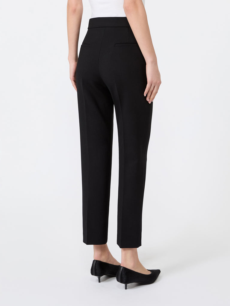 max mara slim double woollen cloth trousers