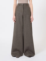 max mara felted wool wide-leg trousers for women