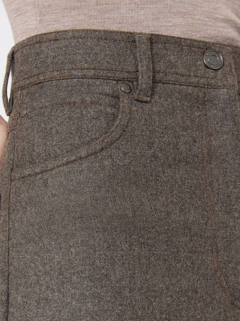 max mara felted wool wide-leg trousers