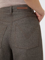 max mara felted wool wide-leg trousers for women