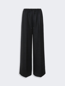 max mara wool flannel wide-leg trousers for women