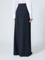 max mara wool trousers with plissé-pleated detail for women