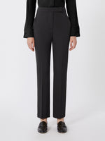 Wool Granite Trousers for Women - Black - Max Mara UAE