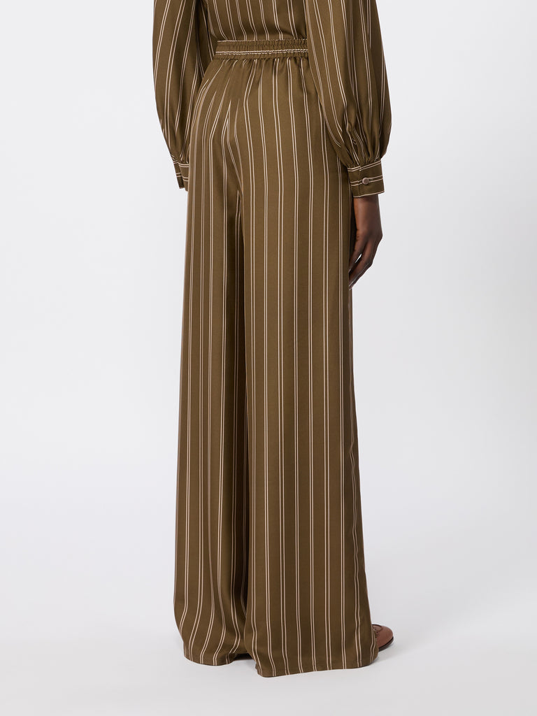 max mara printed silk relaxed trousers