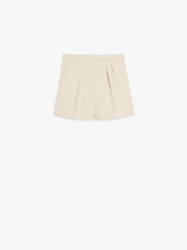 Wool Canvas Shorts for Women - Albino - Max Mara UAE