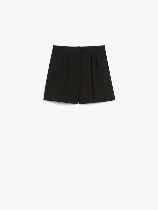 Wool Canvas Shorts for Women - Black - Max Mara UAE