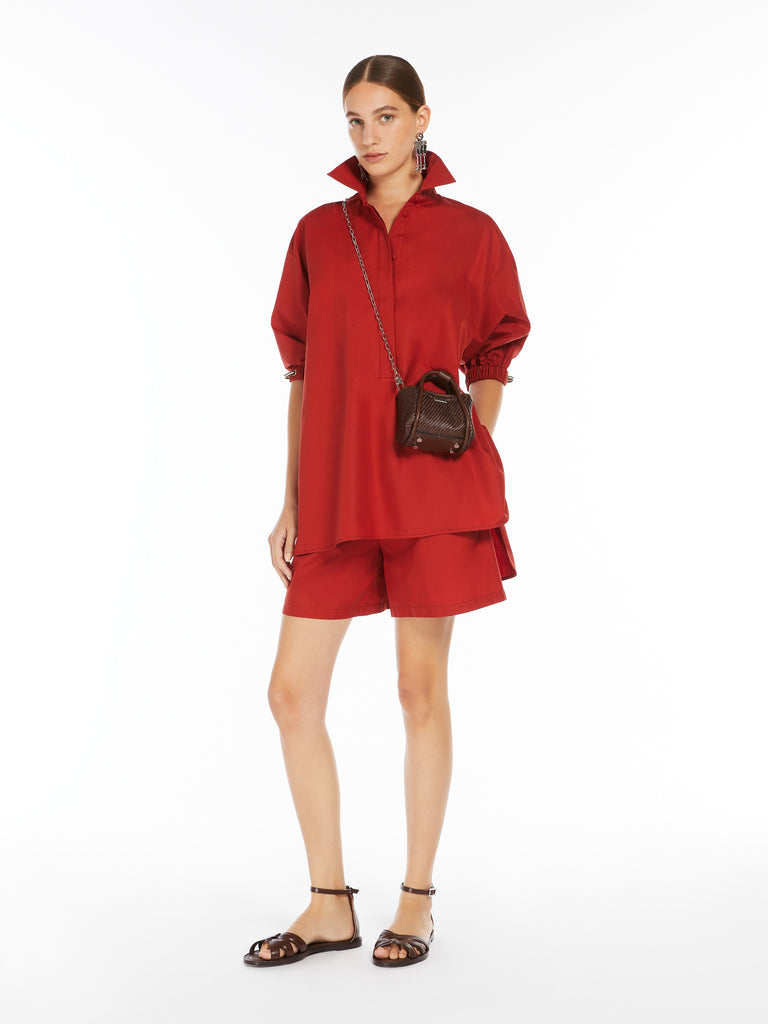 max mara cotton poplin shorts