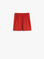 Cotton Poplin Shorts for Women - Dark Red - Max Mara UAE