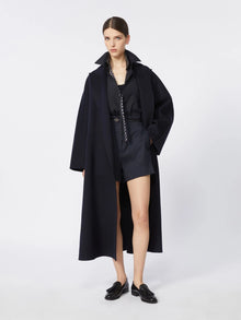 Denim-look cotton shorts