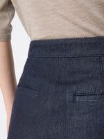 Denim-Look Cotton Shorts for Women - Midnightblue - Max Mara UAE