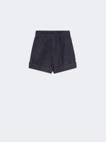Denim-look cotton shorts