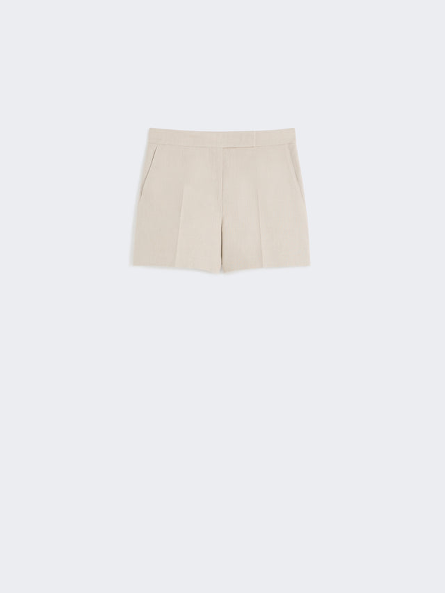 max mara linen basketweave shorts for women