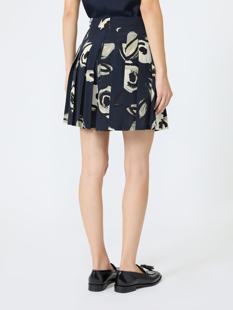 max mara printed silk crepe de chine shorts
