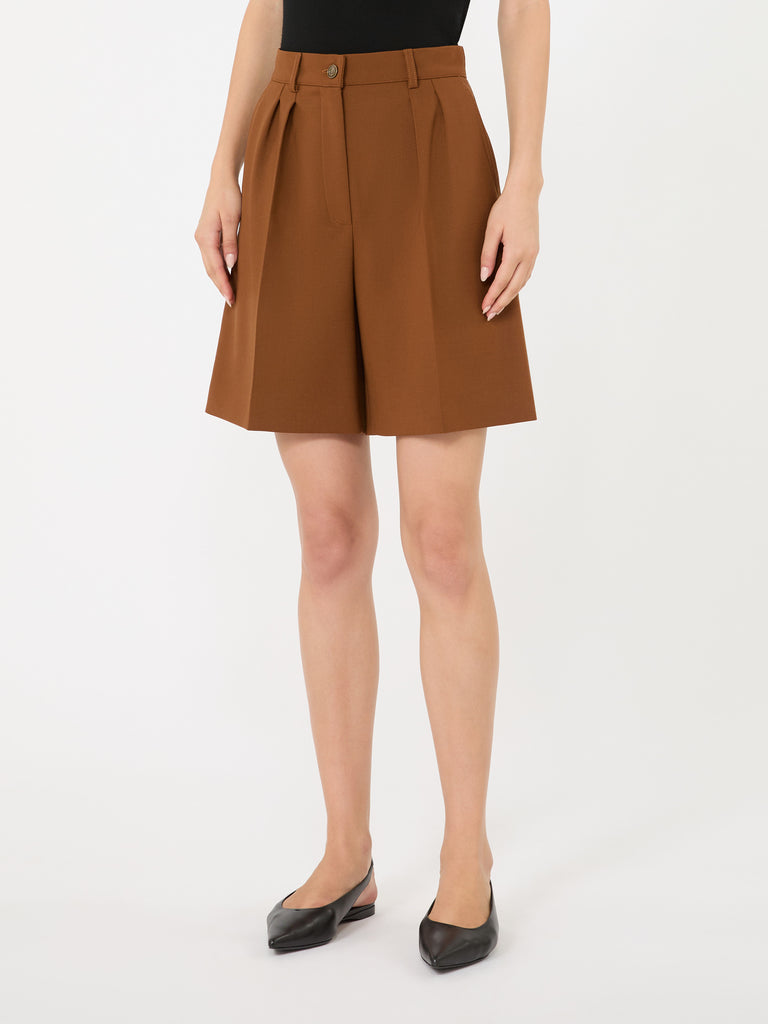 max mara double woollen cloth bermuda shorts