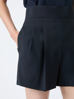Lightweight Woollen Cloth Shorts for Women - Ultramarine - Max Mara UAE