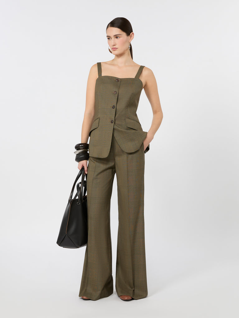 max mara glen plaid wool gilet