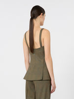 max mara glen plaid wool gilet for women