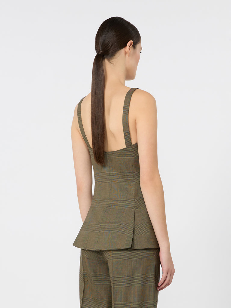 max mara glen plaid wool gilet