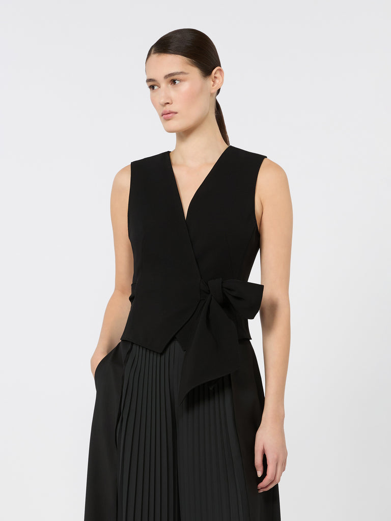 max mara compact cady cropped gilet