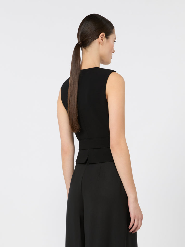 max mara compact cady cropped gilet