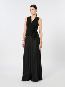 max mara compact cady cropped gilet for women