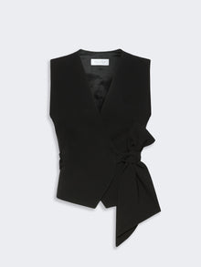 max mara compact cady cropped gilet for women