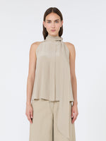 max mara sleeveless crepe de chine top for women