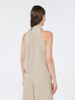 max mara sleeveless crepe de chine top for women