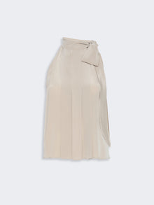 Sleeveless Crepe De Chine Top for Women - Stone - Max Mara UAE