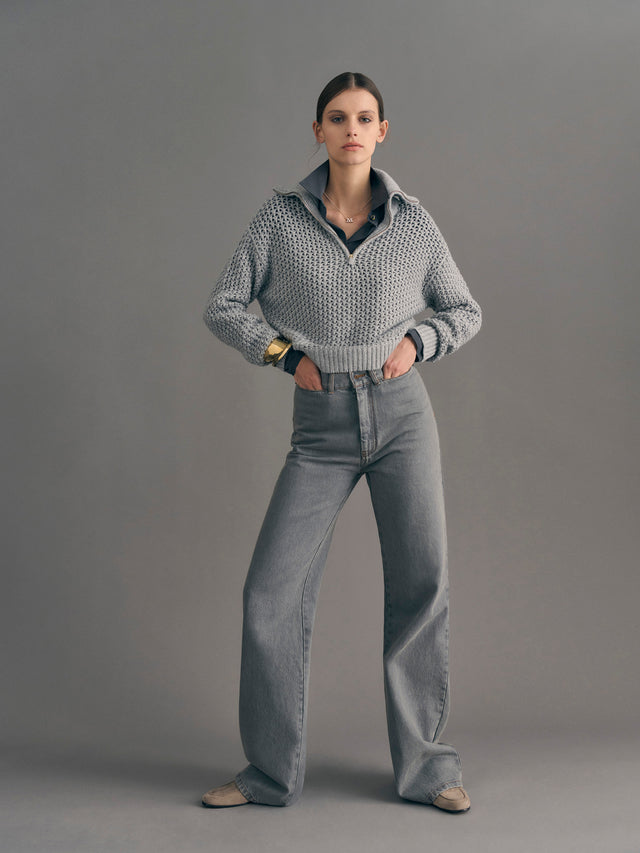 max mara straight-fit denim trousers for women