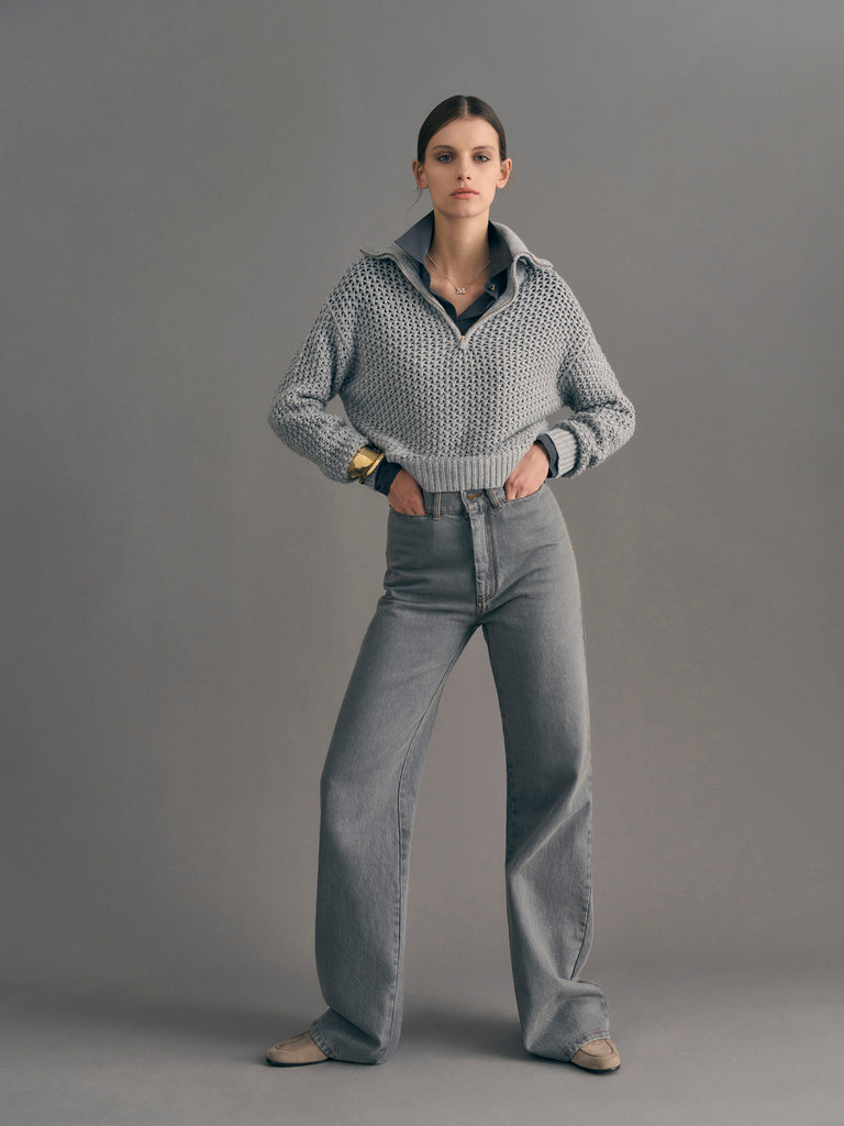 max mara straight-fit denim trousers