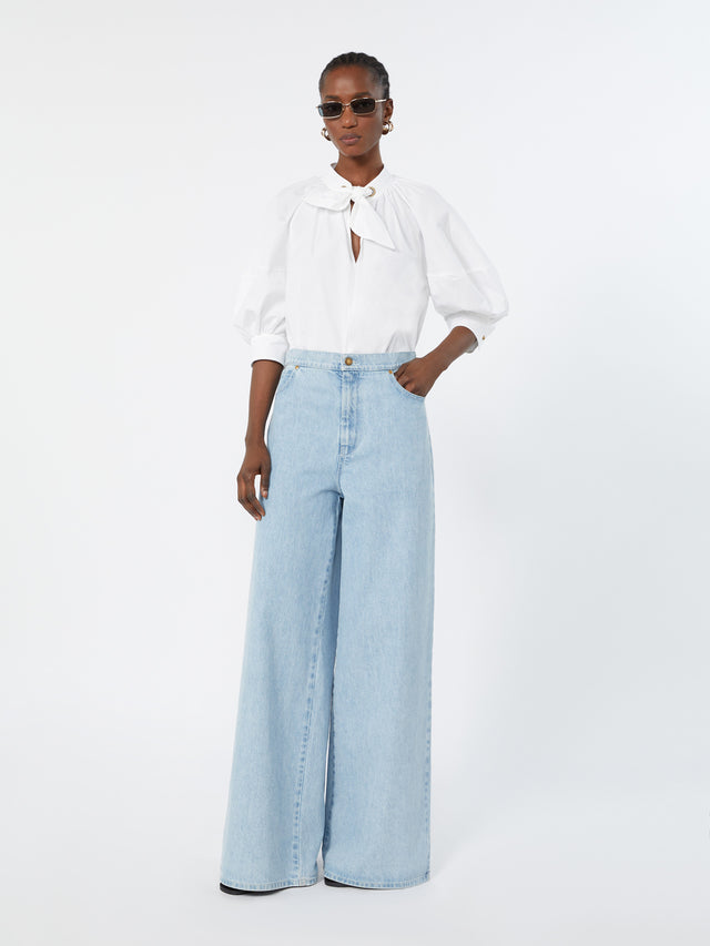 max mara wide leg denim jeans for women