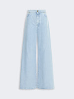 max mara wide leg denim jeans for women