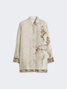 Printed silk twill shirt