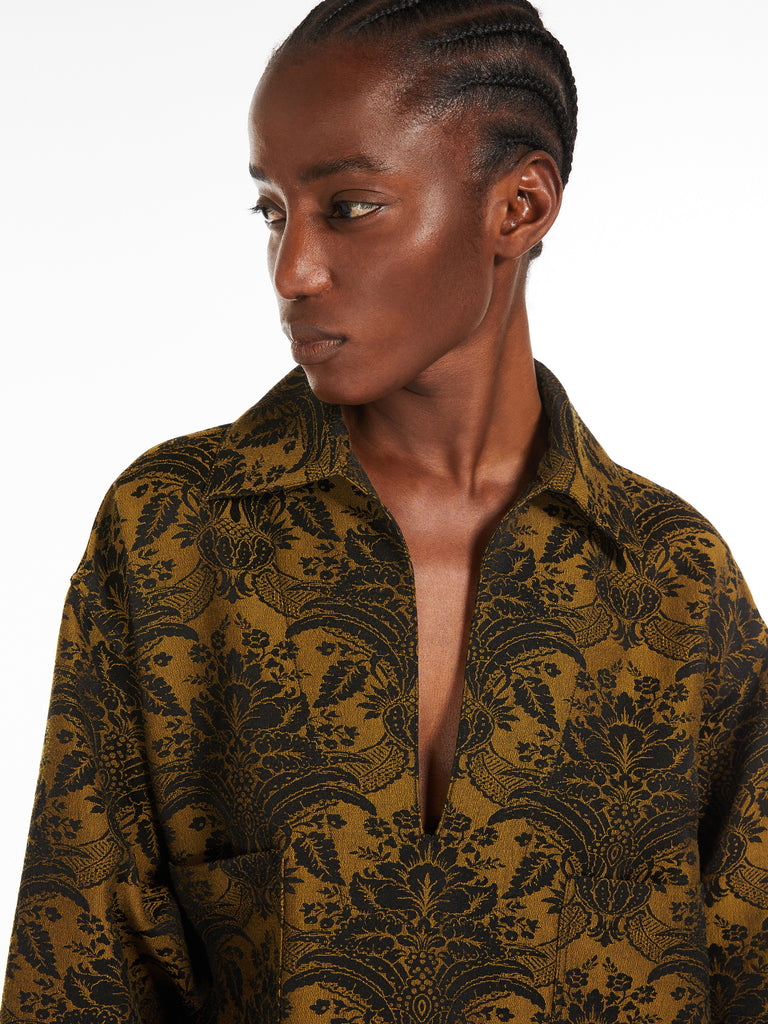 max mara wool jacquard shirt