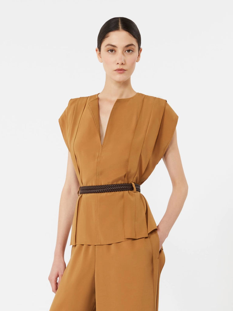 max mara cady blouse with flounce for women