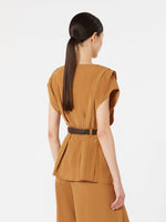 max mara cady blouse with flounce for women