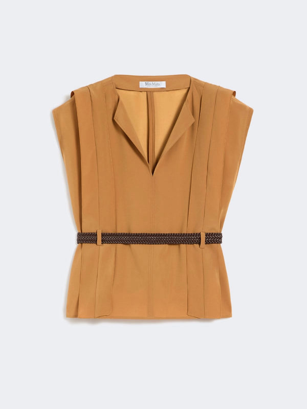 max mara cady blouse with flounce for women