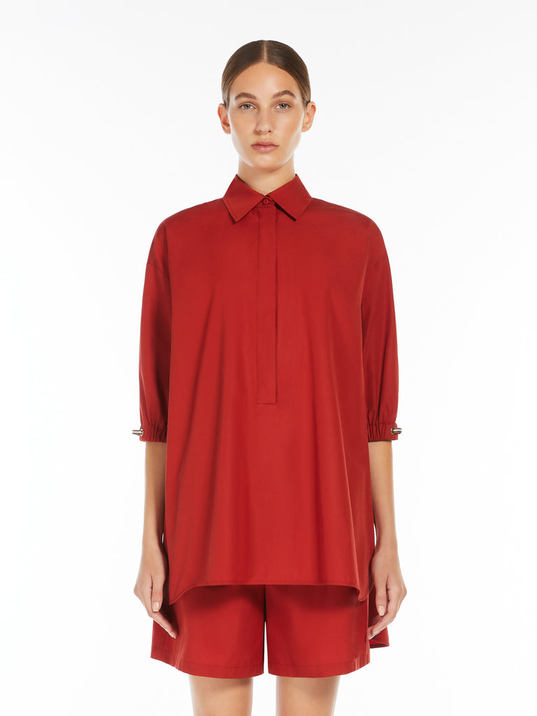 Loose-fitting cotton shirt