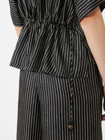 Printed Silk Blouse for Women - Black White - Max Mara UAE