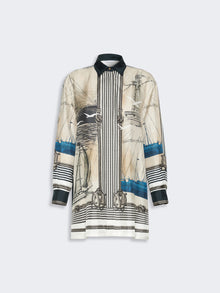 max mara oversized printed silk shirt for women