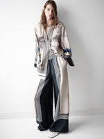 max mara oversized printed silk shirt for women