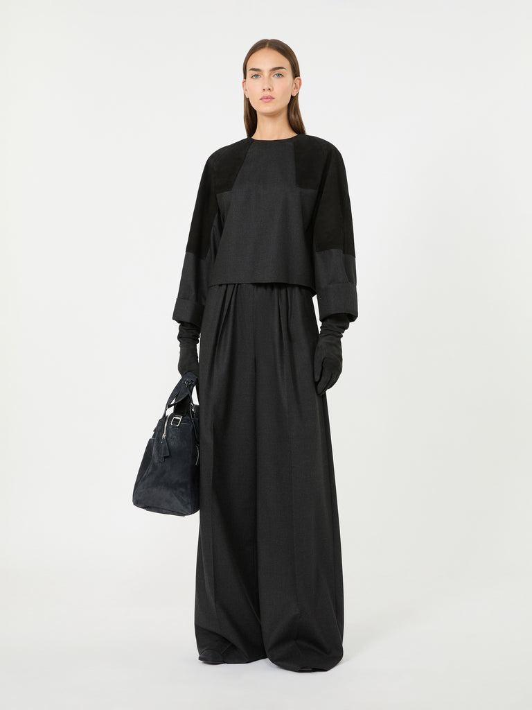 max mara wool flannel blouse