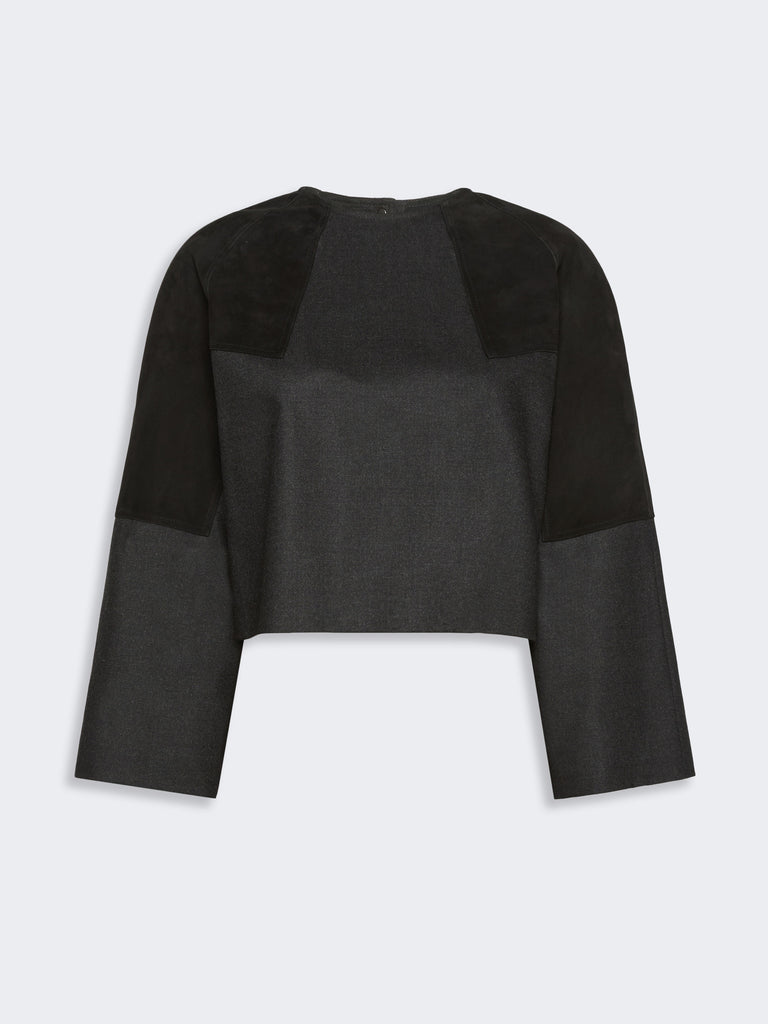 max mara wool flannel blouse