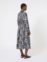 Printed Silk Shirt Dress for Women - Ultramarine - Max Mara UAE