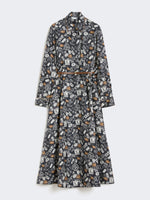 Printed Silk Shirt Dress for Women - Ultramarine - Max Mara UAE