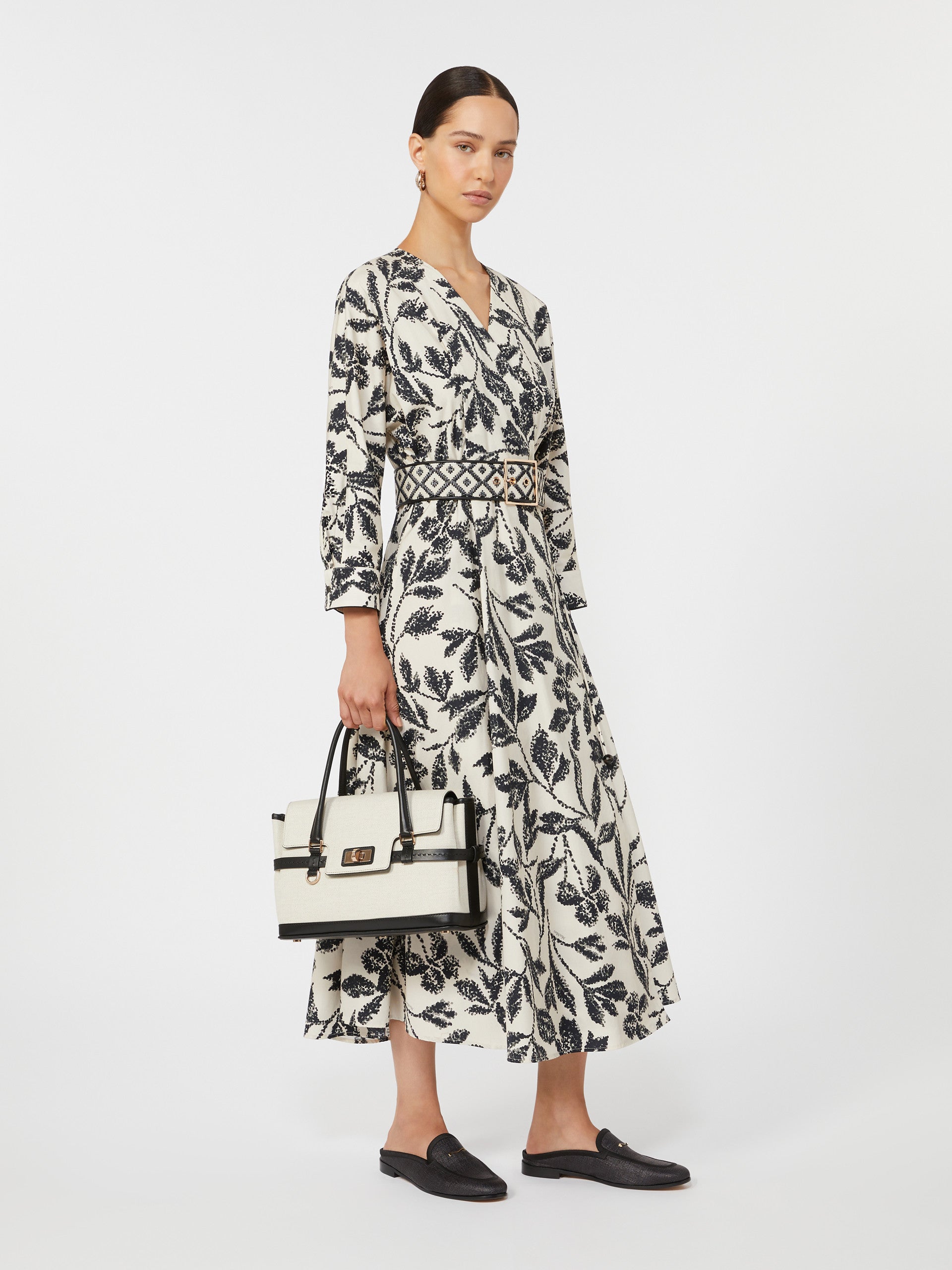 max mara printed poplin dress for women