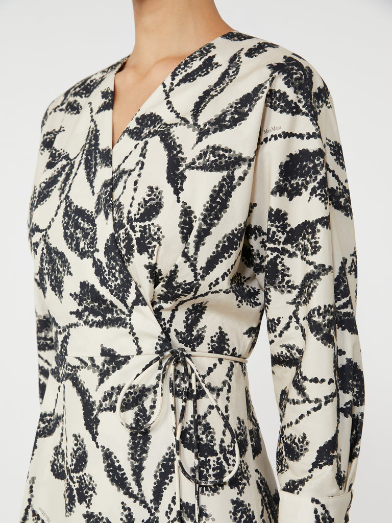 max mara printed poplin dress